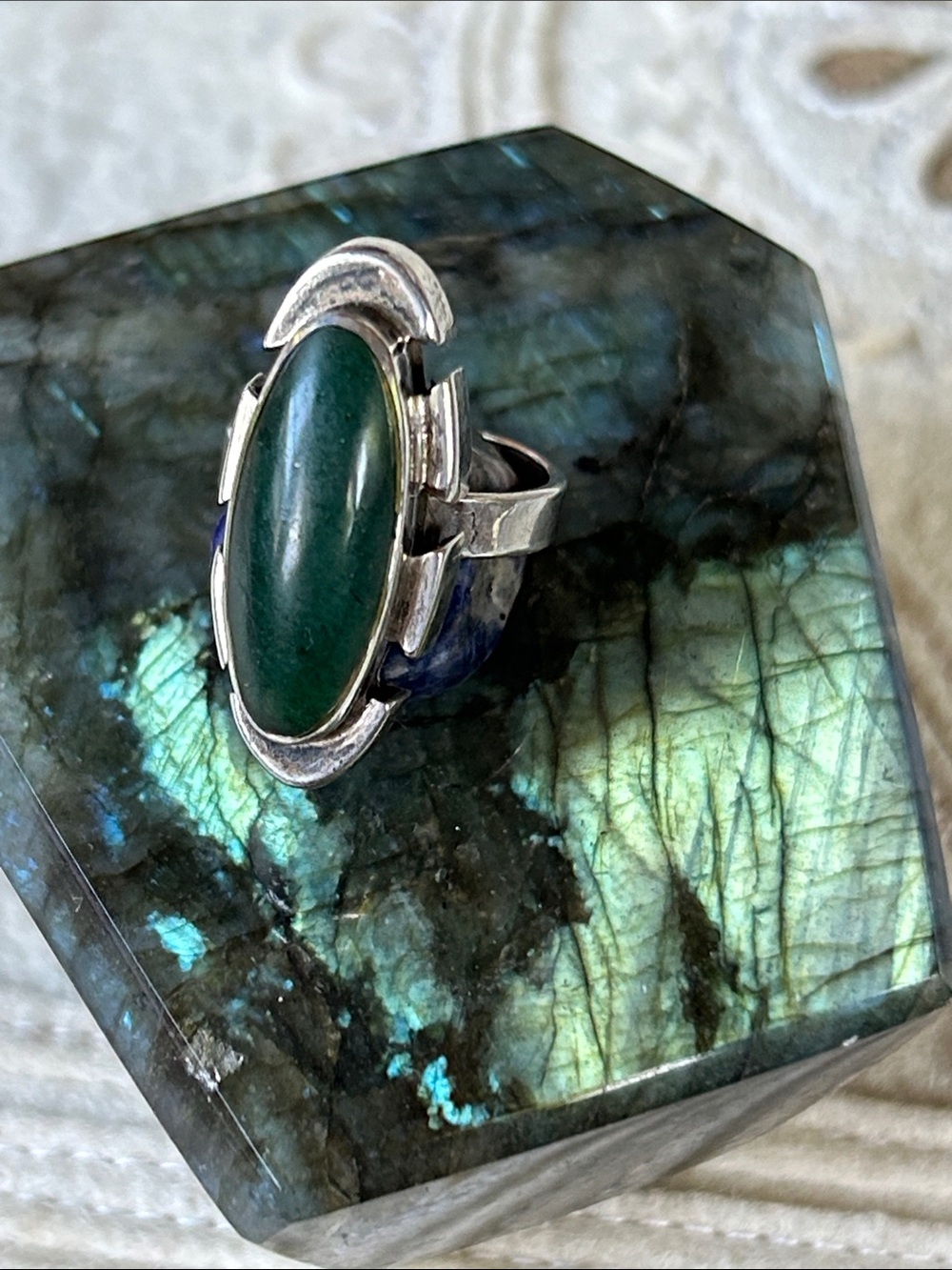 Turquoise Ring Mexican Silver- Sz 5